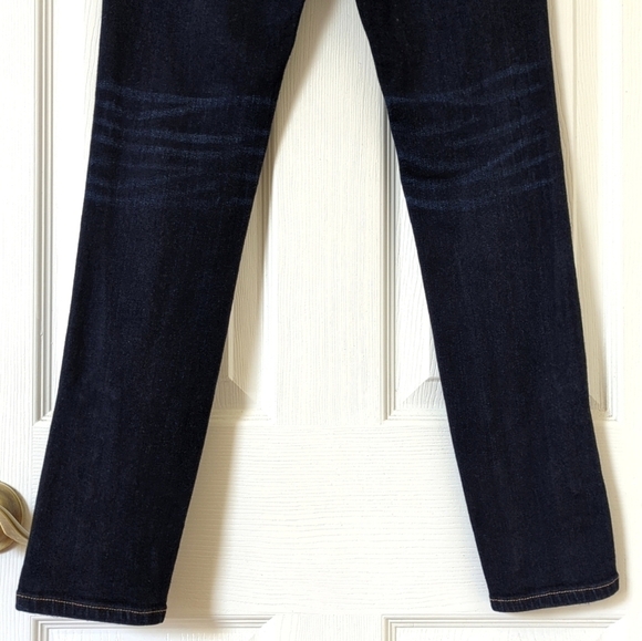 Pilcro Stet Twisted Seam Mid Rise Dark Wash Buttoned Ankle Crop Skinny Jeans 27 - Picture 6 of 16